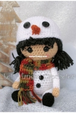 Left Handed Crocheter - Jennifer Adams  - Molly the Snowman Girl - Free