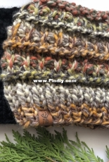 Little Knot Messy Bun Hat by Rough Bark Knits-Free
