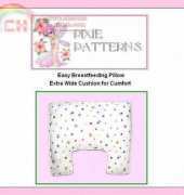 Pixie Patterns Easy Breastfeeding Pillow With Extra Wide Cushion for Comfort