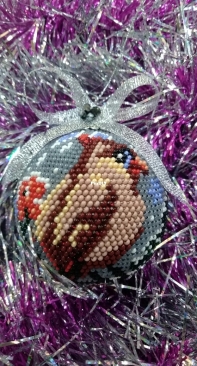Winter Rowan Bead Ball Ornament - Ekaterina Kochkovskaya - Free