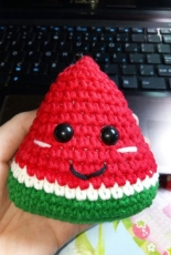 Amigurumi Watermelon Keychain