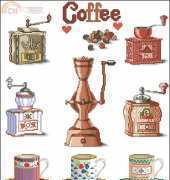 Coffee Grinders and Coffee Cup