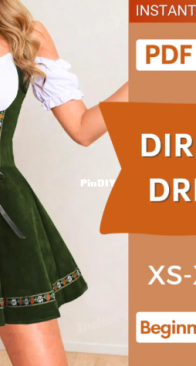 IndiePattern - Marina - Dirndl dress - Sizes XS-XXXL - AIPattern