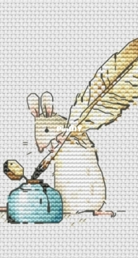 Mouse with quill pen    Svetlana Nemiritskaya