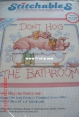 Dimensions - Stitchables 72101 Dont Hog the Bathroom
