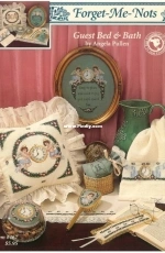 Just CrossStitch Forget-Me-Nots 467 - Guest Bed & Bath by Angela Pullen