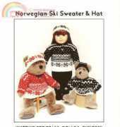 Knitting for Bears, Dolls & Children - Norwegian Ski Sweater & Hat by Judith Shangold