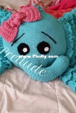 Elephant girl pillow