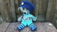 blue chrochet bear