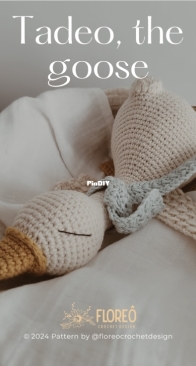 Floreo crochet design - Bruno and Gabri - Tadeo the Goose - English, Spanish and Portuguese