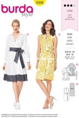 Burda Style Pattern 6338 Misses Wrap Dress sewing pattern