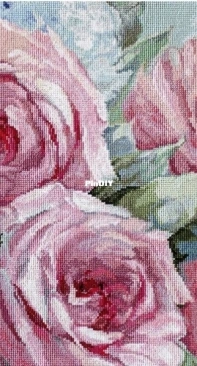 Letistitch LETI928 - pale pink roses XSD