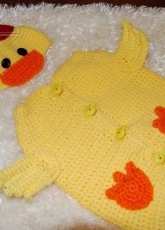Sandys Cape Cod Originals - Sandy Powers - 558 Duckie Cocoon and Hat set