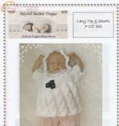 babydoll hand knit B31 short lacy top 7-12"