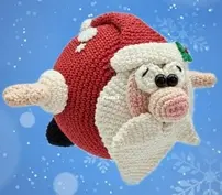 Sanis-Fitzereien - Sandra Schlehahn - Fying Santa Claus - Fliegender Weihnachtsmann - German