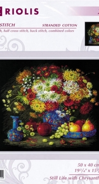 Riolis 2068 Still Life with Chrysanthemums