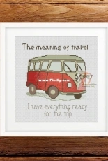 Smart Cross Stitch - The Meaning of Travel Bus by Barbara C - Free