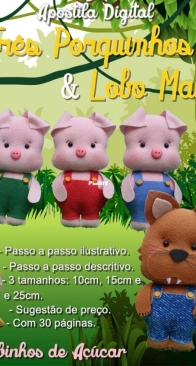 Cubinhos de Açucar - Raquel Rodrigues - Three Little Pigs and the Big Bad Wolf - Tres Porquinhos e Lobo Mau - Portuguese