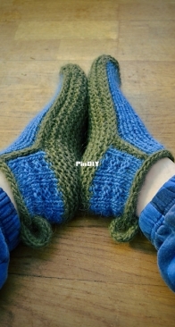 Colorblock Slippers by Kelly White Designs