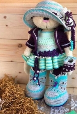 Crochet Bunny Art - Irina Tarasova - Nicole outfit set - Russian