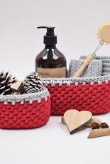 Hobbii Design -Tine Sommer Hansen- Ribbon Christmas Basket–Oval - Free