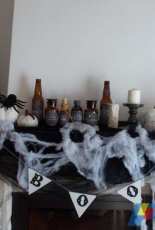 Halloween mantel