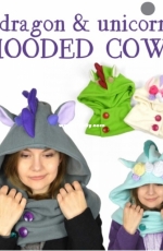 Hooded Dragon and Unicorn Cowl by Choly Knight - Sew Desu Ne? - Free