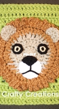 Lion Granny Square Crochet Pattern