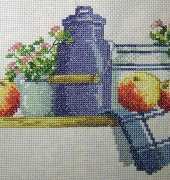 blue kitchen