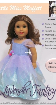 Little Miss Muffet  - Lavender Fantasy- 18" doll clothes