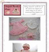 babydoll hand knit F1 baby victoria 16-22 doll or 0-3 month baby