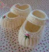 Teeny Tiny Mary Jane Booties by Annie Cholewa