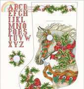 JCA Needle Treasures 08537 Holly Horse Stocking XSD