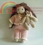 Tilda and Filur - Susanne Fagelberg - Doll in Pyjamas and Her Teddy Bear