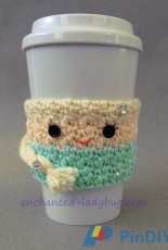 The Enchanted Ladybug - Angie Hale - Crochet Queen Elsa Coffee Cup Cozy- Free