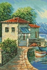 Sea Landscape from Fashion and Model Mosaic Embroidery 04 (2006)