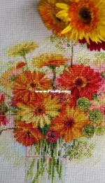 "Watercolor gerberas" (Riolis)