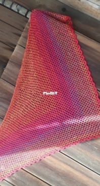 Red triangle shawl