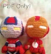 GJB Crochet - Golden Jelly Bean - Pig Loves Mouse - Nikki Olida - Iron Man Sackboy - Free