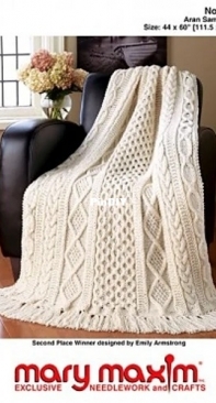 Mary Maxim 99201N - Aran Sampler Throw - Emily Armstrong