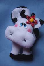 Pri by Ricos Vaquinha Mimosa Porta pendurada / Cow Felt Pattern Door Hanging