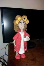 Madam in curlers