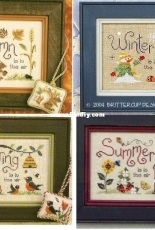 Brittercup Designs CP22 Autumn is in the Air, CP23 Winter is in the Air, CP24 Spring Is In The Air, CP25 Summer is in the Air XSD