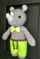 Amigurumi Today - Rhinoceros in yellow pants