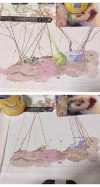 Progression de ma broderie