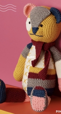 Atelié Pingouin - Bicho de 7 Cabeças - Patchwork Bear -  Ursinho Patchwork - Portuguese - Free