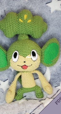 Pansage Pokemon Crochet Pattern - Designs by Kelsey Kay - English