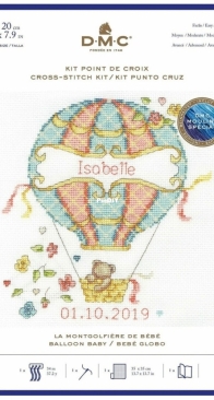 DMC BK1878 Balloon Baby by Maria Diaz from Kreuzstich Motive 29 PCS + XSD