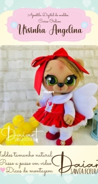 Daiart Santa Fofura - Dai Marques - Angelina Bear - Ursinha Angelina - Portuguese