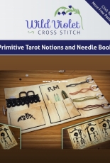 Wild Violet Cross Stitch - Primitive Tarot Notions and Needle Book - Free
